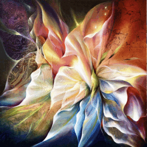 A trio of painting by Britten Elizabeth.