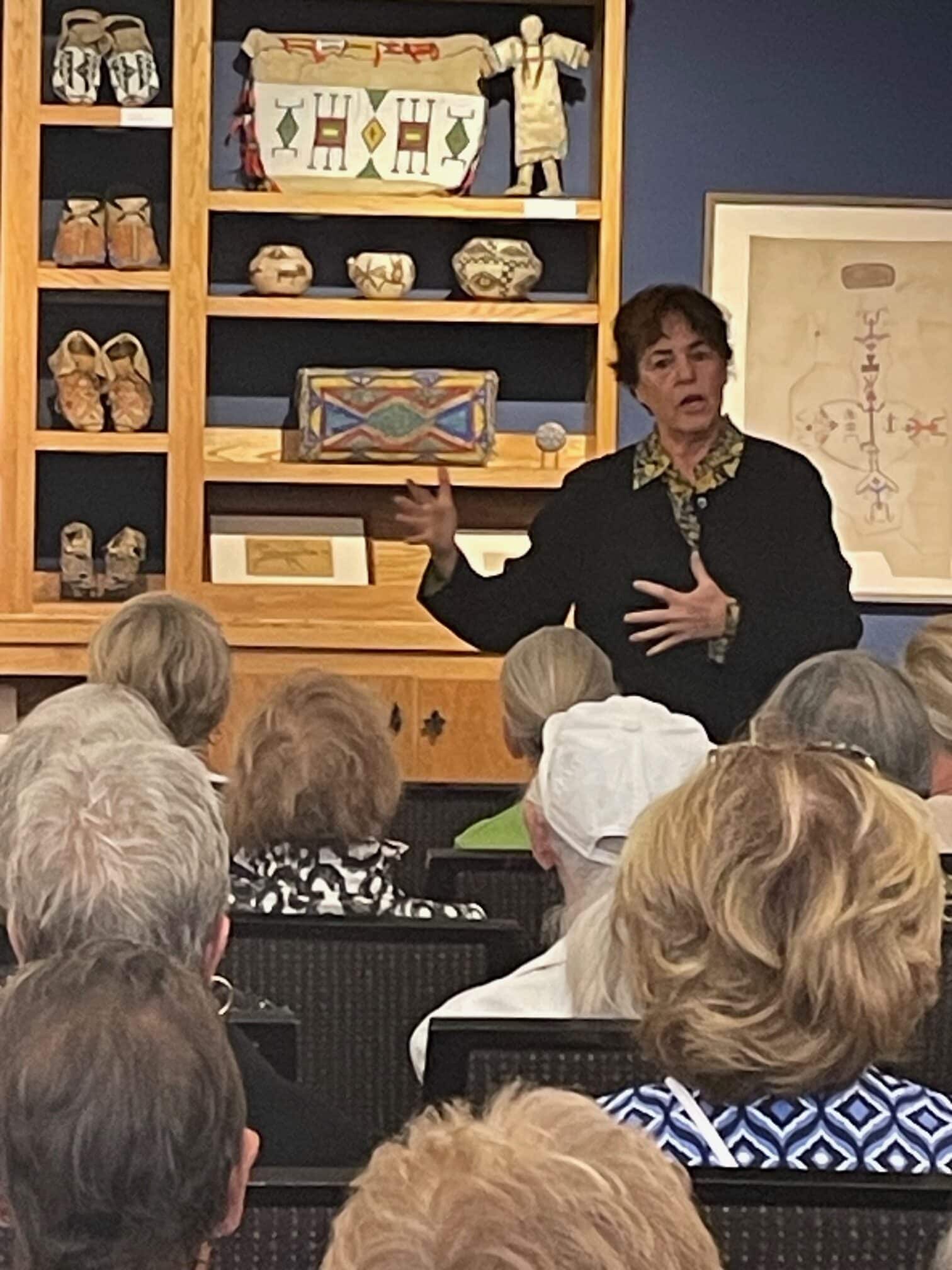 Linda Cook lectures at the History of Art in Colorado 1850-2000 event.
