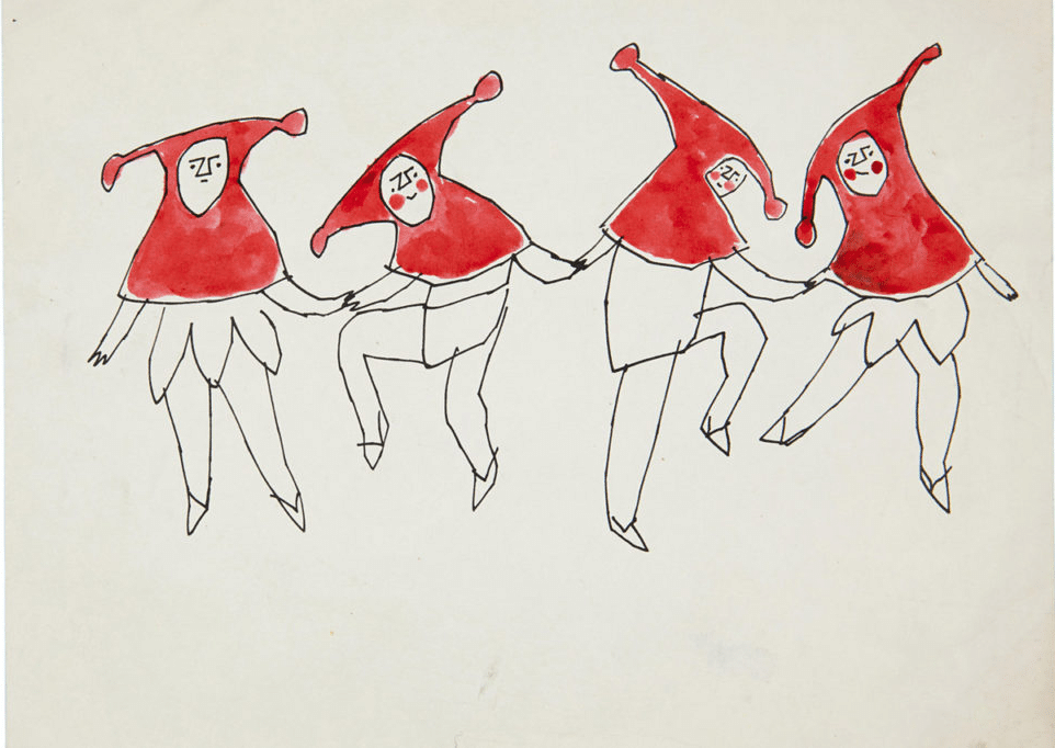 Image of Andy Warhol drawing for The Mad About Art Annual Member Holiday Event.